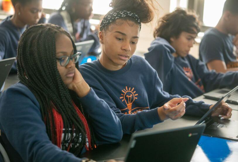 group of students in classroom